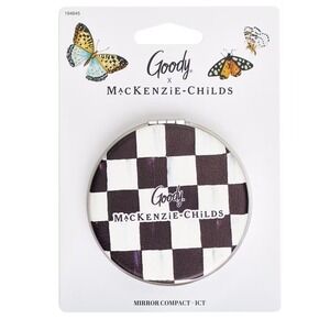 Goody x MacKenzie-Childs Mirror Compact OS Black White New Courtly Check 194645